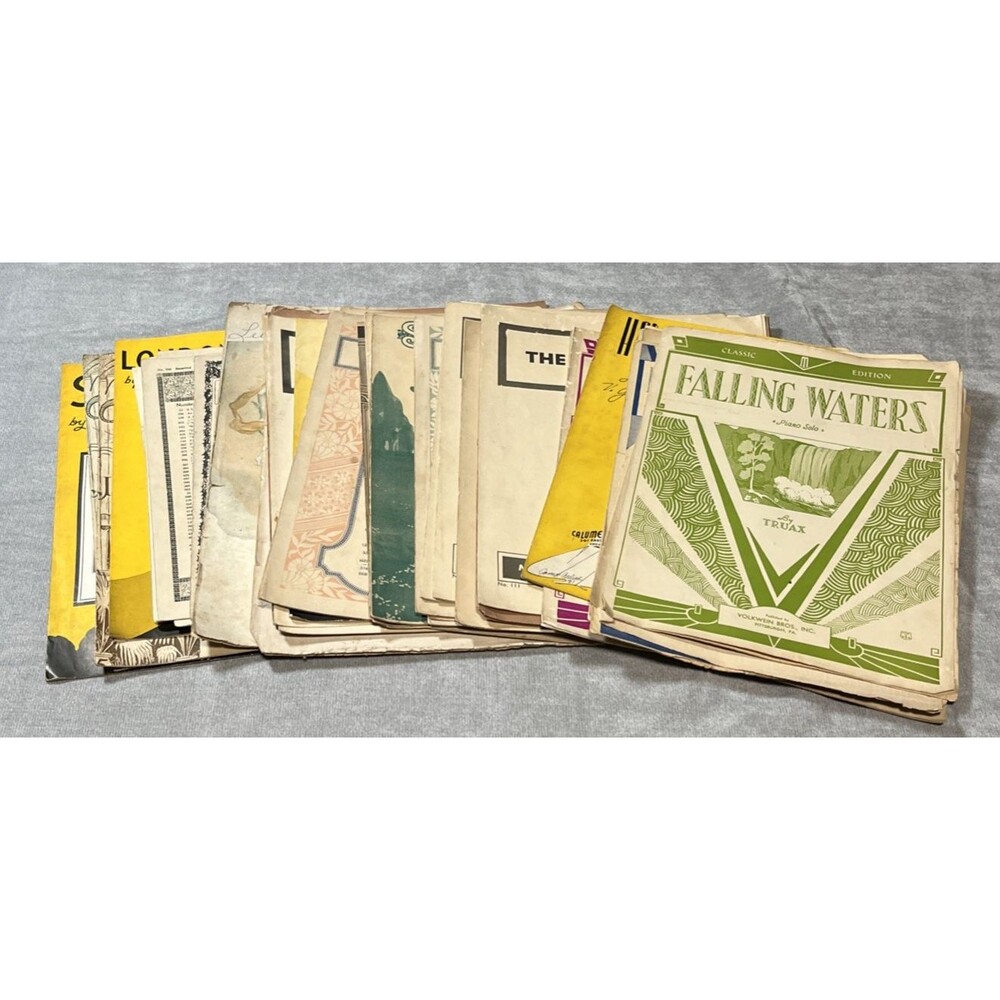 35+ Vtg Classical & Traditional Piano Sheet Music 1900s-1930s Craft Ephemera
